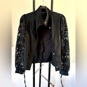 NWT INC Lace Sleeved Black Jacket